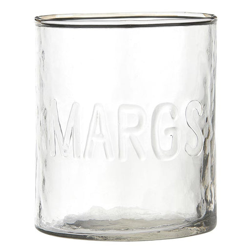 Clear hammered margarita drinking glasses set of 2