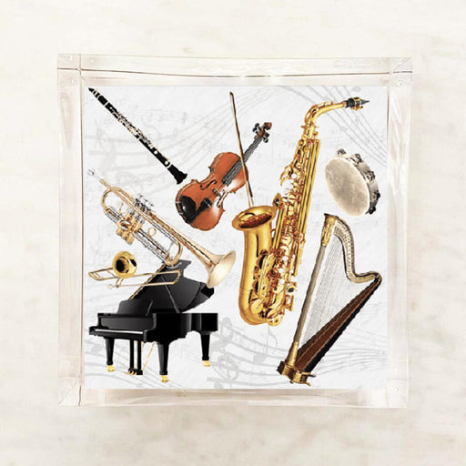 Music Instruments Cocktail Napkins piano, sax, trumpet