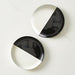 Black and White Dipped Plates, Black and White Cookie Plates, Black and White appetizer plates