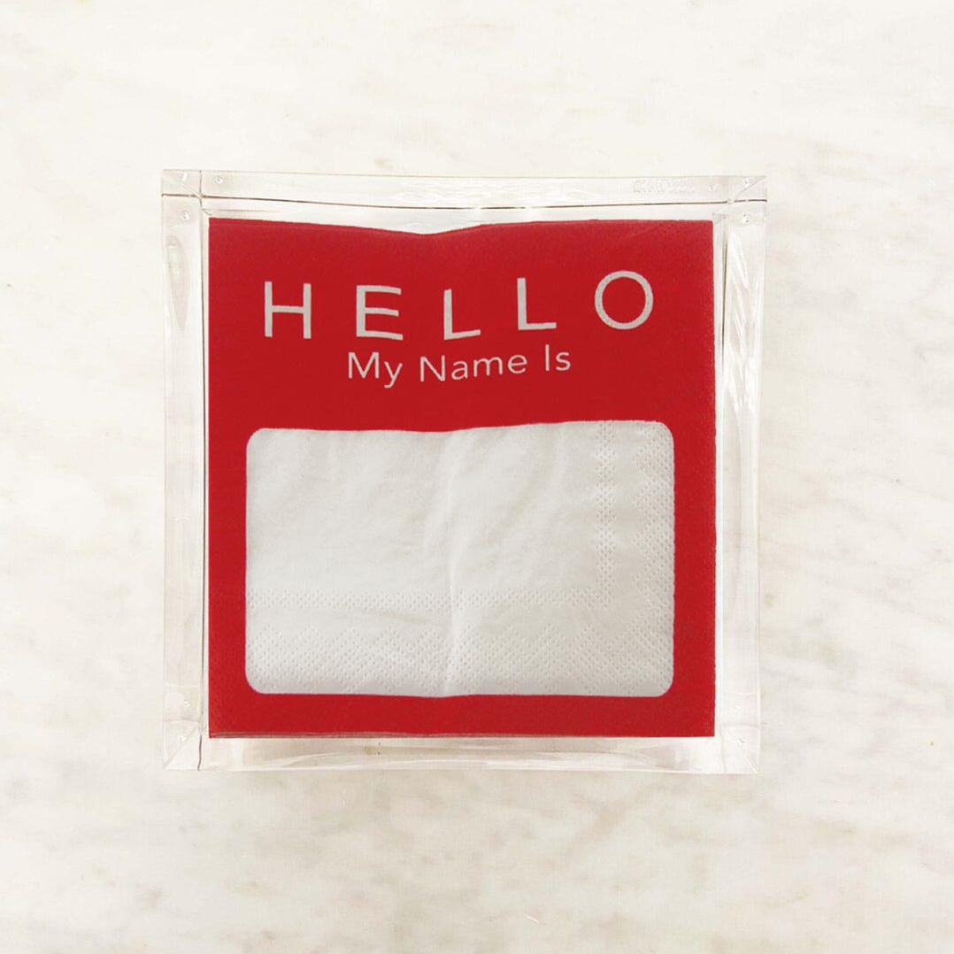 Tag Name Note Name Tag Beverage Napkin Notes - 2 Packets