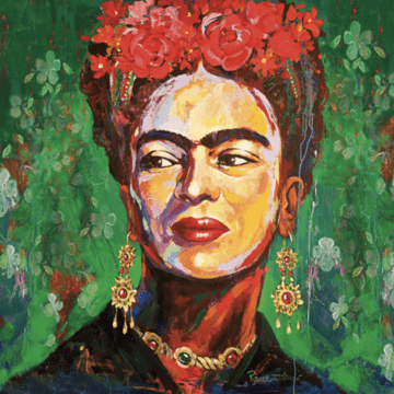 Napkin 33 Salma FSC Mix Frida green painted background