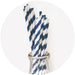 Navy and white striped paper straws.