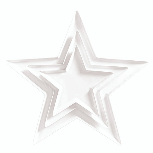 White star-shaped dish on a white background