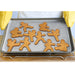 Baked Ninjabread Men on a baking tray 