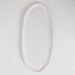 White oval plate on a light gray background