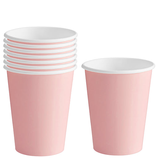 Set of Pale Pink Paper Cups 