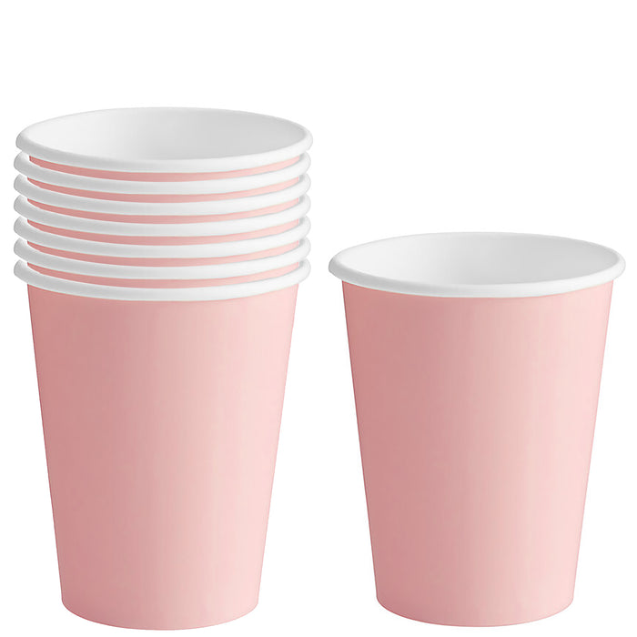 Set of Pale Pink Paper Cups 