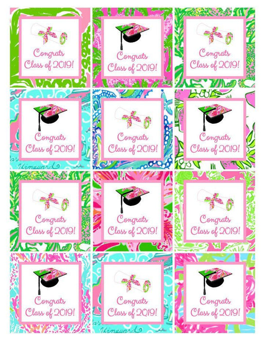 Palm Beach Graduation Gift Tags - Custom File