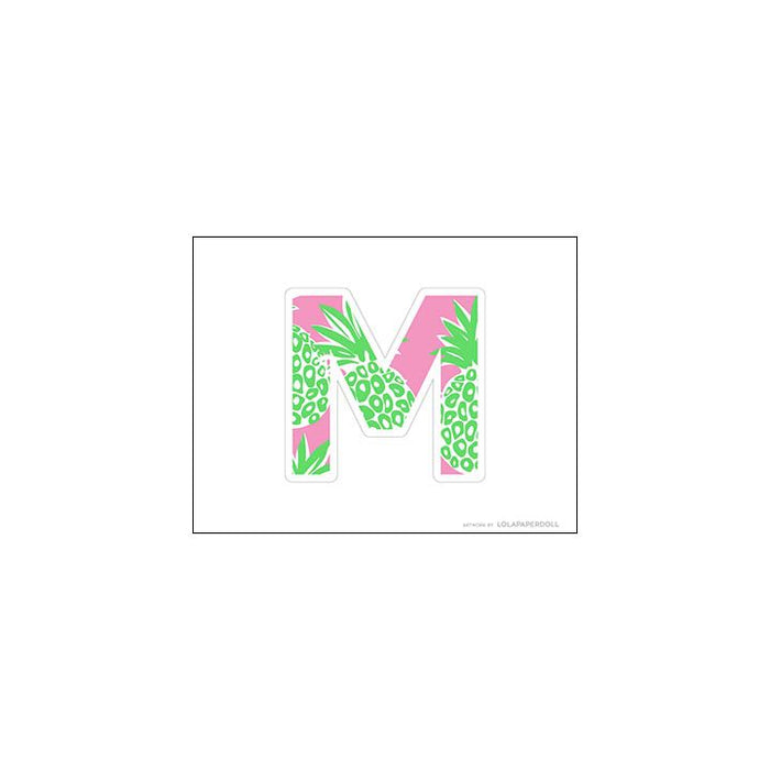 Palm Beach Pineapple Alphabet Letters for Banners