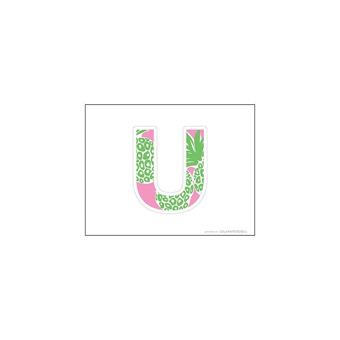 Palm Beach Pineapple Alphabet Letters for Banners