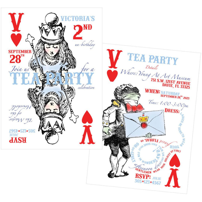 Vintage Alice in Wonderland Birthday Invitation – File to Upload