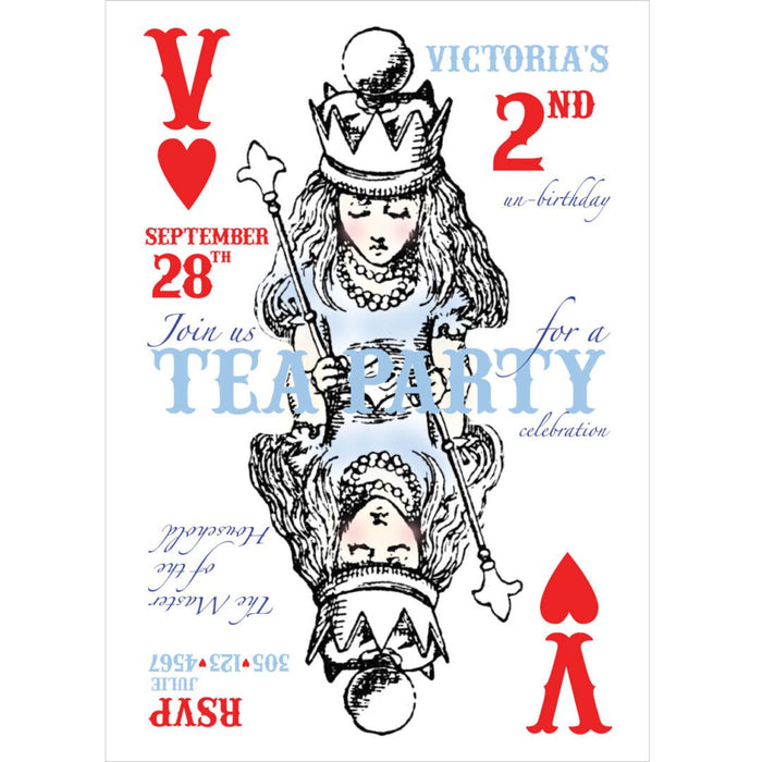 Vintage Alice in Wonderland Birthday Invitation – File to Upload