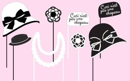 French fashionable hat photo props