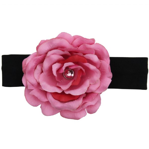 Peony flower headbands in white and pink – kids hair accessory from Modern Lola