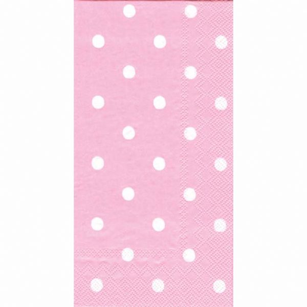 Pink and White Polka Dot Buffet/Guest Paper Towels