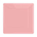 Pink square dessert paper plate