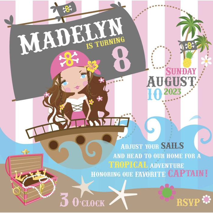 Pirate Girl Invitation - File to Upload