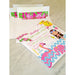 A colorful digital invitation featuring an illustrated character with a pineapple, a flamingo, and a turtle. Text includes details of a pool party birthday celebration.