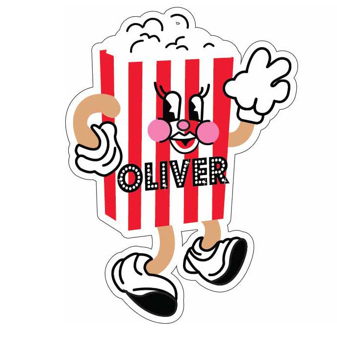 Retro Cinema Popcorn or Soda Pop Cake Toppers - Custom File