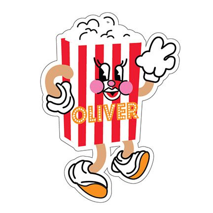 Retro Cinema Popcorn or Soda Pop Cake Toppers - Custom File