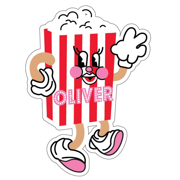 Retro Cinema Popcorn or Soda Pop Cake Toppers - Custom File