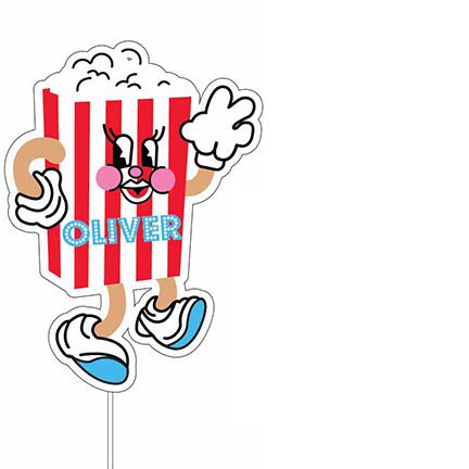 Retro Cinema Popcorn or Soda Pop Cake Toppers - Custom File
