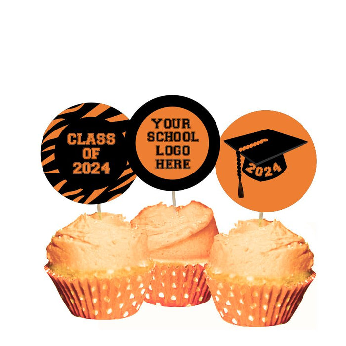 Graduation Cupcake Toppers - Custom JPEG File