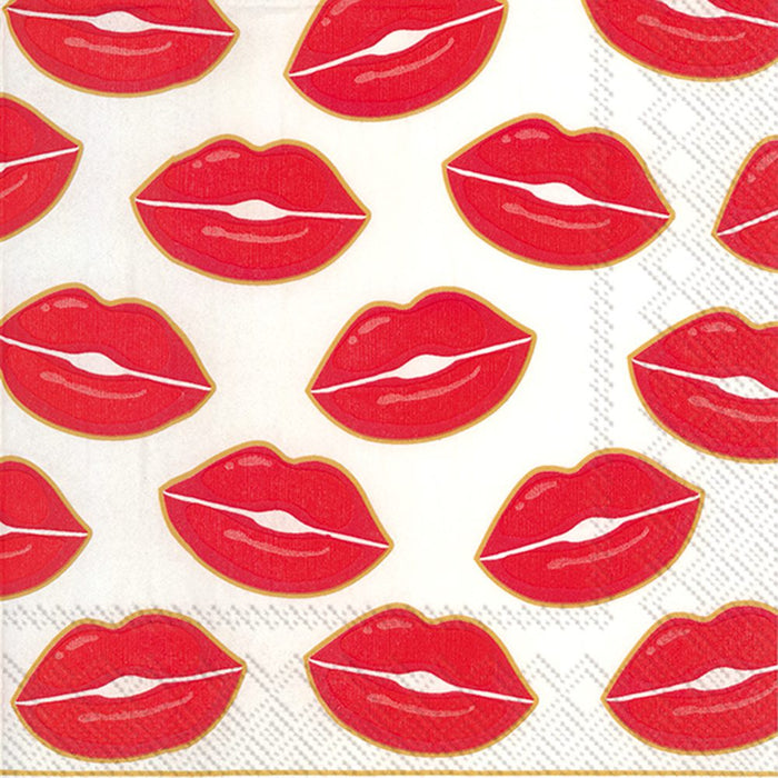Red Lips Kiss Luncheon Napkins – 2 Packets