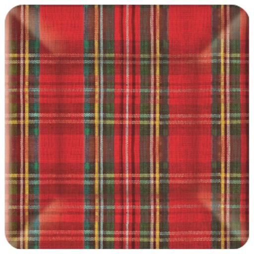 Red Tartan dinner paper plates