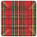 Red Tartan dinner paper plates