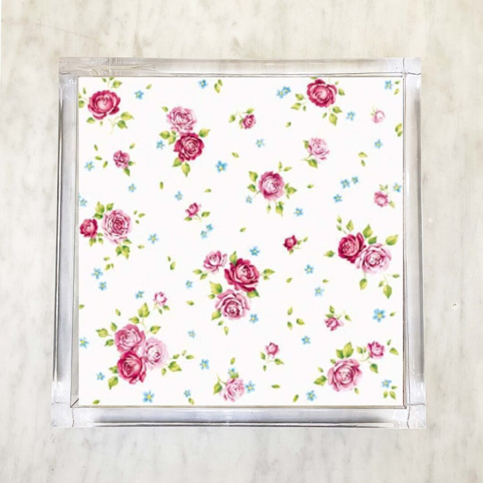 Rosalie White Luncheon Paper Napkins