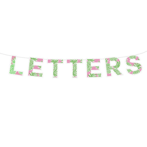 Palm Beach Pineapple Alphabet Letters for Banners