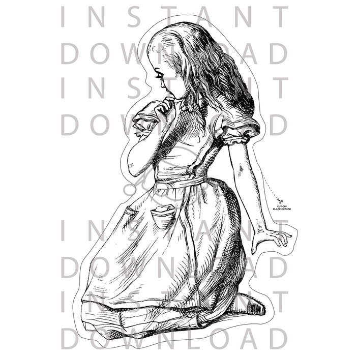 Alice in Wonderland Prop Instant Download Jpeg File