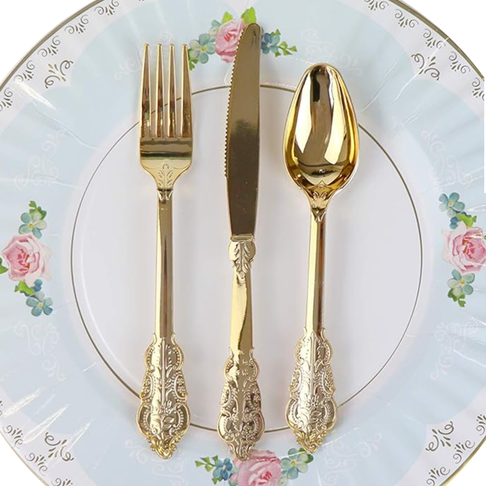 Elegant Plastic Cutlery Set of 6