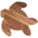 Sea turtle shaped acacia wood serving and charcuterie board — a unique coastal and beach house kitchen gift for entertaining and ocean lovers