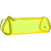 Stephanie Johnson Miami Yellow neon transparent clear tube bag with side handle and yellow patent trim