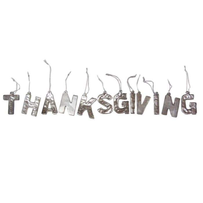 Happy Thanksgiving Metal Mirror Ornaments