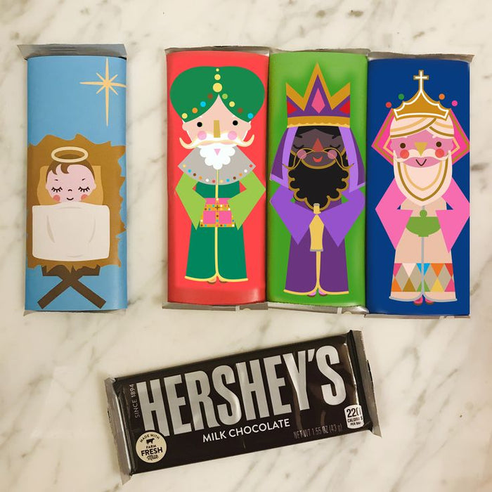Three Kings Chocolate Wrappers - Custom File