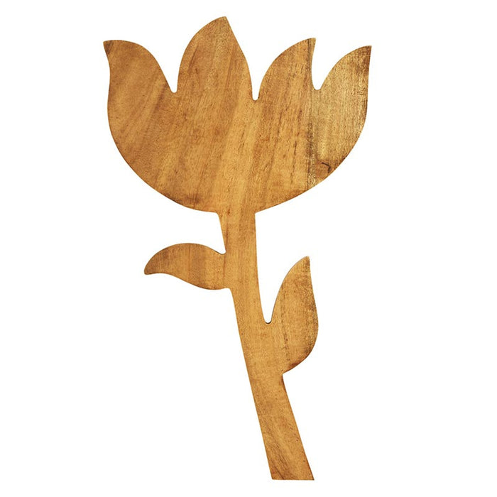 Bell Flower mango wood cutting board — flower-shaped charcuterie and serving board, set of 2