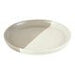Warm cream and white Dipped Desert Plates