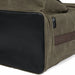 Olive Green duffel bag with black textured panel and 'Legacy' brand label on a white background