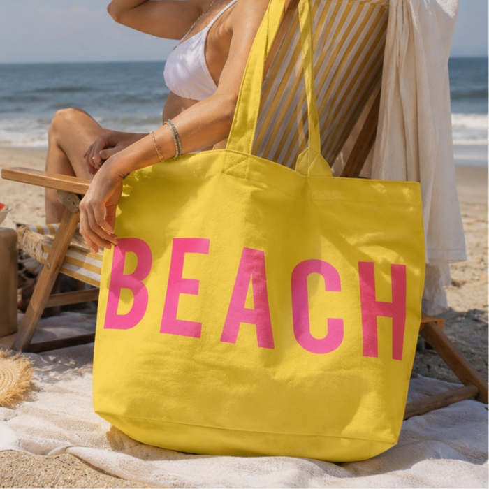 Oversized Beach Canvas Tote