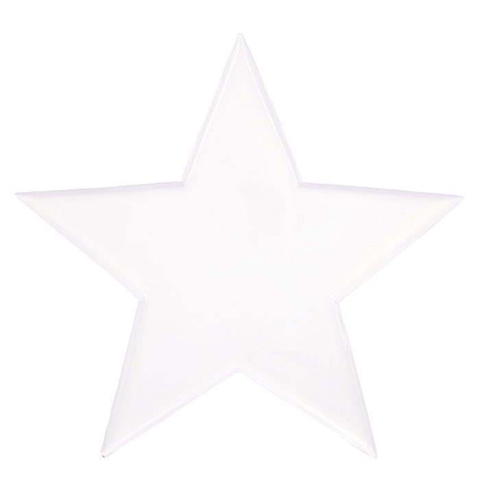 White star shape dish on a white background