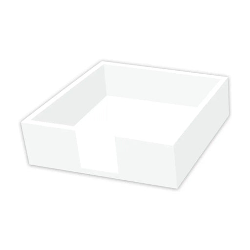 White Lacquered Wood Cocktail Napkin Holder