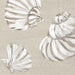 White shells cocktail napkins on a beige background