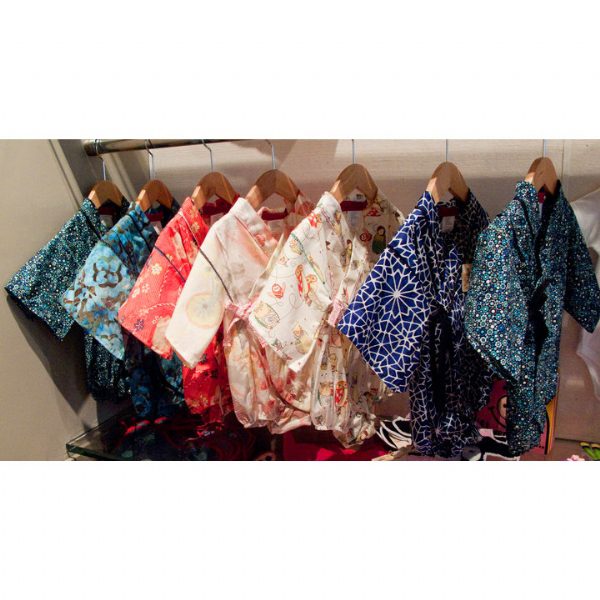 Paper Lanterns Woven Kimono Onesie