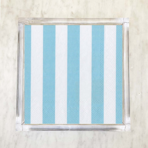 Baby Blue and White Stripe Luncheon Paper Napkins