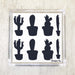 Black Cactus Garden Luncheon Napkins