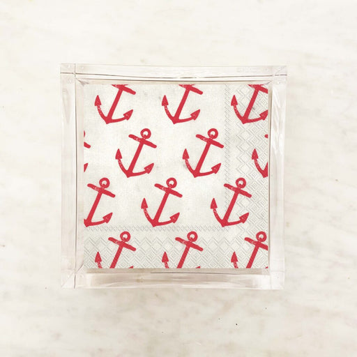 Red Anchor Cocktail Napkins