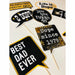 Black and gold birthday printable photo booth props closeup showing speech bubble and arrow designs